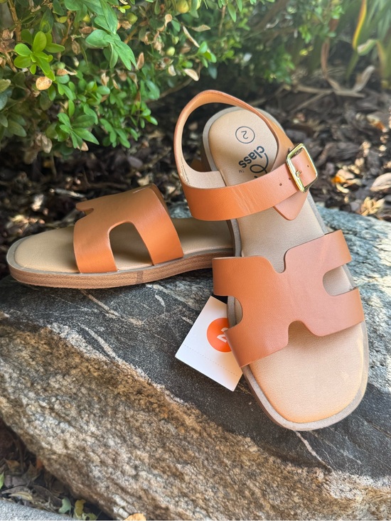 Other - Classic Tan Kids Sandals with Buckle Strap Sz 2 NWT